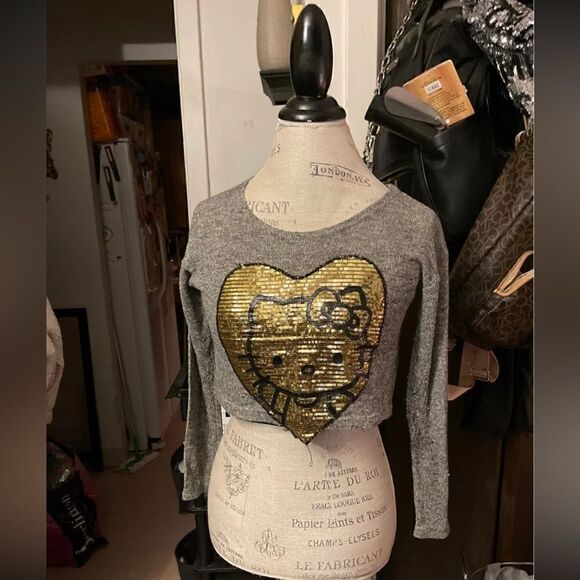 Hello kitty long sleeve crop crewneck sweatshjeanak aww - Picture 1 of 1